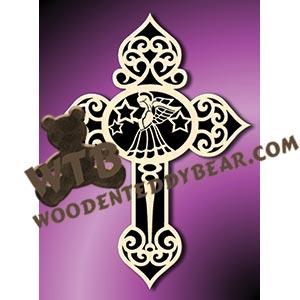 Angel Cross fretwork scroll saw pattern |The Wooden Teddy Bear