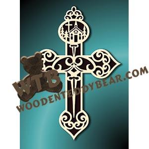 Church Cross fretwork scroll saw pattern |The Wooden Teddy Bear