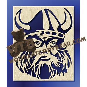 Viking Portrait fretwork scroll saw pattern |The Wooden Teddy Bear