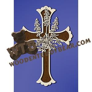 Bluebonnets Cross fretwork scroll saw pattern |The Wooden Teddy Bear
