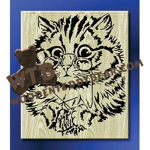 Cat Knitting fretwork scroll saw pattern |The Wooden Teddy Bear