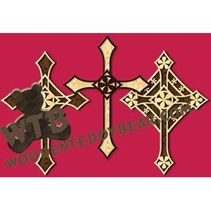 Daisy Crosses fretwork scroll saw pattern |The Wooden Teddy Bear