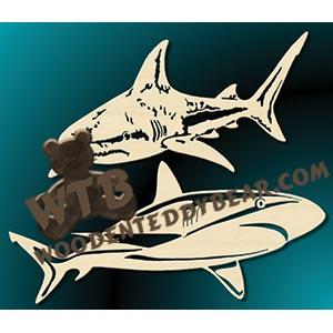 Sharks fretwork scroll saw pattern |The Wooden Teddy Bear