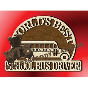 World's Best School Bus Driver fretwork scroll saw pattern |The Wooden Teddy Bear