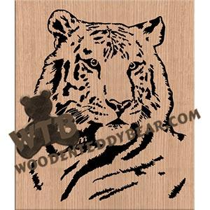 Big Cat fretwork scroll saw pattern |The Wooden Teddy Bear