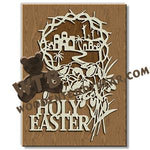 Holy Easter Overlay fretwork scroll saw pattern |The Wooden Teddy Bear