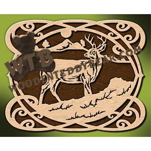 Deer Looking Back fretwork scroll saw pattern |The Wooden Teddy Bear