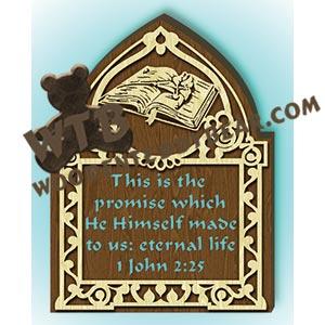 Easter Verse Plaque fretwork scroll saw pattern |The Wooden Teddy Bear