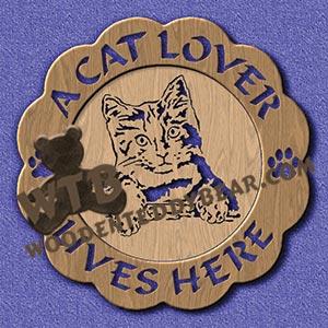 Cat Lover Decorative Plate fretwork scroll saw pattern |The Wooden Teddy Bear