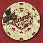 Hearts Decorative Plate fretwork scroll saw pattern |The Wooden Teddy Bear