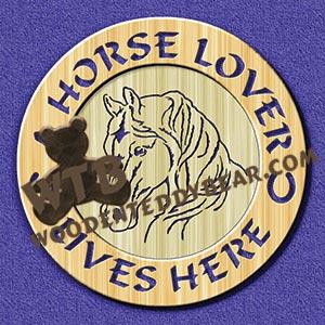 Horse Lover Decorative Plate fretwork scroll saw pattern |The Wooden Teddy Bear