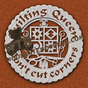 Quilting Queen Decorative Plate fretwork scroll saw pattern |The Wooden Teddy Bear