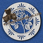 Rose Decorative Plate fretwork scroll saw pattern |The Wooden Teddy Bear