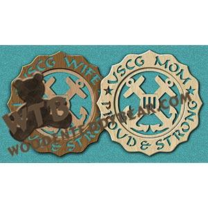 Coast Guard Wife/Mom Decorative Plates fretwork scroll saw pattern |The Wooden Teddy Bear