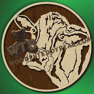 Cow Head fretwork scroll saw pattern |The Wooden Teddy Bear