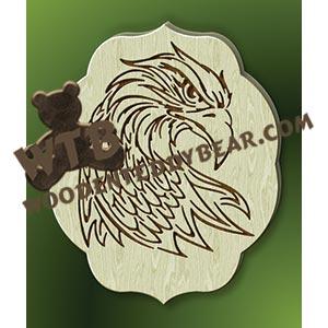 Eagle Head #2 fretwork scroll saw pattern |The Wooden Teddy Bear