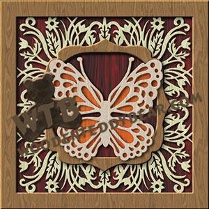 Framed Butterfly Overlay fretwork scroll saw pattern |The Wooden Teddy Bear