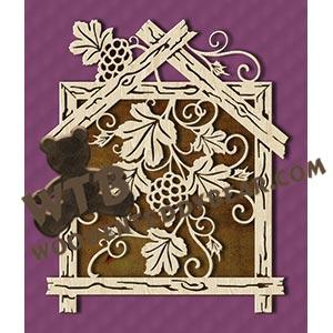 Grapevine in Wooden Frame fretwork scroll saw pattern |The Wooden Teddy Bear