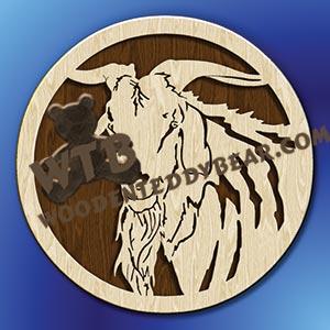 Goat Head fretwork scroll saw pattern |The Wooden Teddy Bear