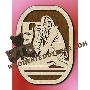 Female Chiropractor Plaque fretwork scroll saw pattern |The Wooden Teddy Bear