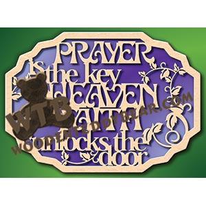 Prayer is the Key fretwork scroll saw pattern |The Wooden Teddy Bear