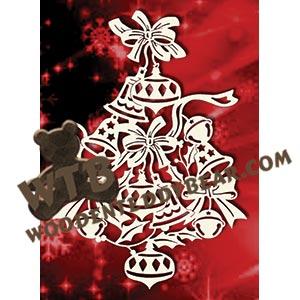 Bells & Bows Tree fretwork scroll saw pattern |The Wooden Teddy Bear