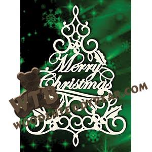 Merry Christmas Tree fretwork scroll saw pattern |The Wooden Teddy Bear