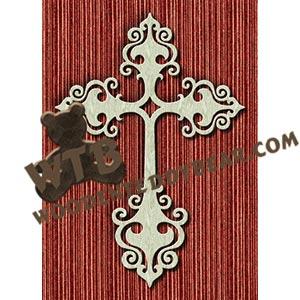 Slender Ornate Cross fretwork scroll saw pattern |The Wooden Teddy Bear