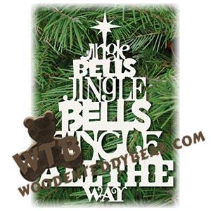 Jingle Bells Tree fretwork scroll saw pattern |The Wooden Teddy Bear