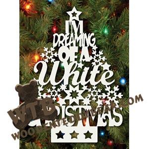 White Christmas Tree fretwork scroll saw pattern |The Wooden Teddy Bear