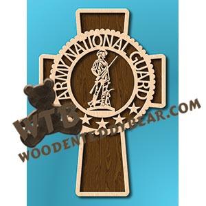 Army National Guard Cross fretwork scroll saw pattern |The Wooden Teddy Bear