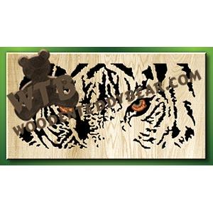 Tiger Eyes fretwork scroll saw pattern |The Wooden Teddy Bear