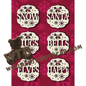 Word Ornaments #2 fretwork scroll saw pattern |The Wooden Teddy Bear