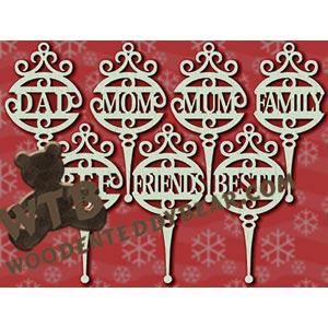 Word Ornaments #7 fretwork scroll saw pattern |The Wooden Teddy Bear