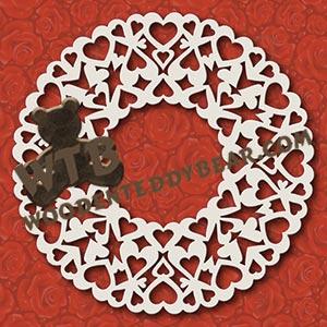 Hearts Wreath fretwork scroll saw pattern |The Wooden Teddy Bear