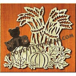 Autumn Harvest fretwork scroll saw pattern |The Wooden Teddy Bear