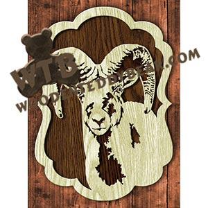 Bighorn Sheep fretwork scroll saw pattern |The Wooden Teddy Bear