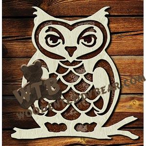 Stylized owl fretwork scroll saw pattern |The Wooden Teddy Bear