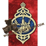 Ornamental Christmas Plaque #3 fretwork scroll saw pattern |The Wooden Teddy Bear