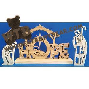 Hope Nativity fretwork scroll saw pattern |The Wooden Teddy Bear