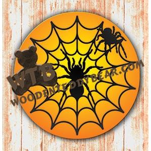 Spiders in Web fretwork scroll saw pattern |The Wooden Teddy Bear