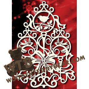 Bird Ornament Tree fretwork scroll saw pattern |The Wooden Teddy Bear