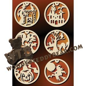 Halloween Ornaments #1 fretwork scroll saw pattern |The Wooden Teddy Bear