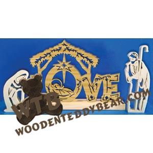 Love Nativity fretwork scroll saw pattern |The Wooden Teddy Bear