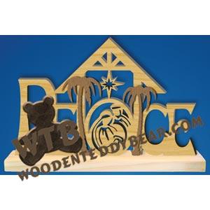 Peace Nativity fretwork scroll saw pattern |The Wooden Teddy Bear