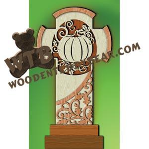 Fall Cross on Two Bases fretwork scroll saw pattern |The Wooden Teddy Bear