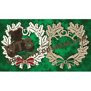 Holly Wreaths fretwork scroll saw pattern |The Wooden Teddy Bear