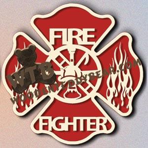 Fire Fighter fretwork scroll saw pattern |The Wooden Teddy Bear