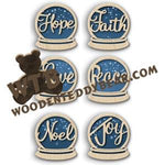 Snow Globe Ornaments #3 fretwork scroll saw pattern |The Wooden Teddy Bear