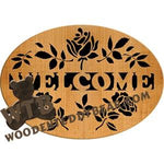 Welcome Roses fretwork scroll saw pattern |The Wooden Teddy Bear
